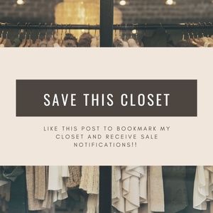 Save this post for sale notifications and to bookmark my closet